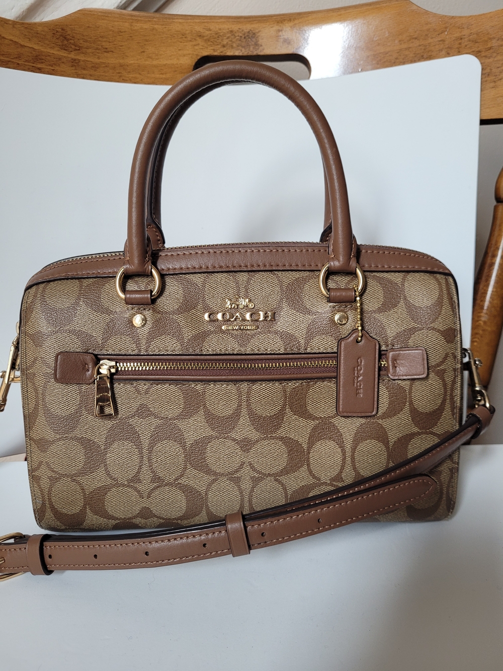 Coach Rowan Satchel Bag In Signature Canvas